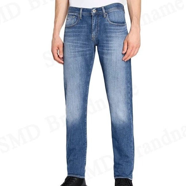 NWT Armani Exchange J13 Jeans Men\'s 38x32  Blue Cotton Blend Slim Fit Denim