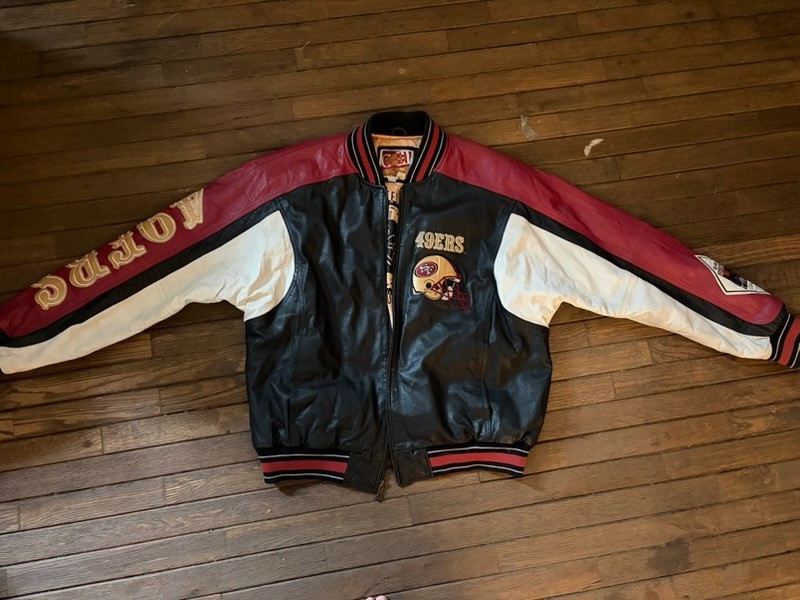 Vintage 90s San Francisco 49ers G-III Carl Banks Leather Jacket Quarterback Club
