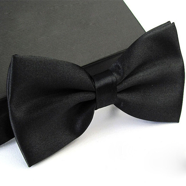 Bowtie Mens Adjustable Formal Wedding Party Necktie Bow Tie Solid Color Tuxedo