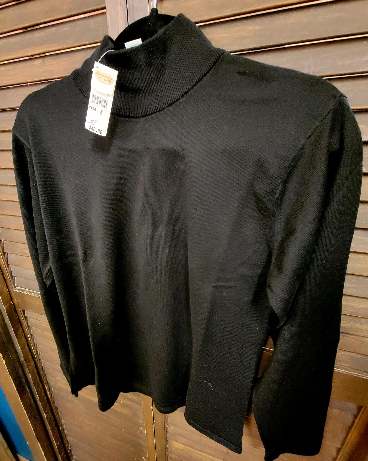 Talbots Women\'s 💯% Cotton Knit Sweater Medium High Neck Long Sleeve New 