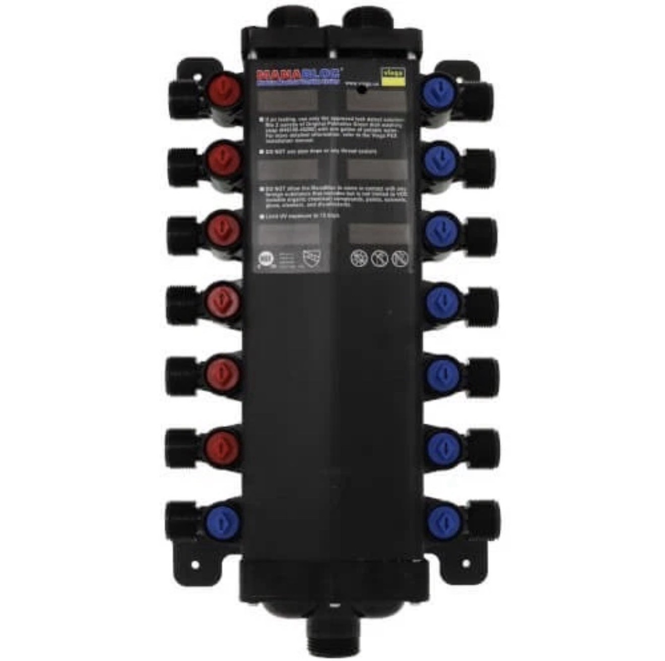 Viega 49610 Manabloc 1/2 in. x 14 Ports (6 H/8 C) Polymer Distribution Manifold