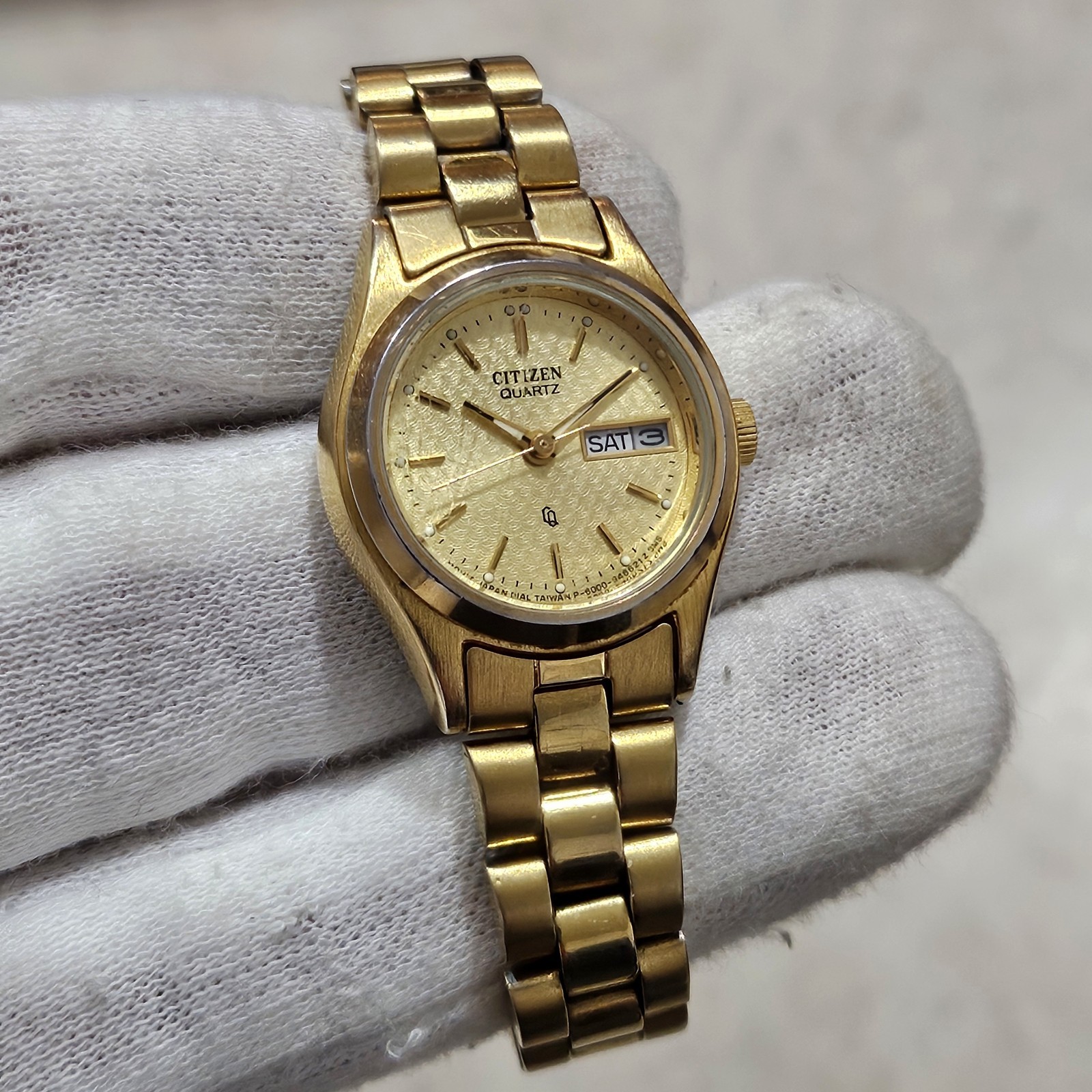 Vintage Ladies Citizen 1982 Gold Day / Date President Watch *Runs