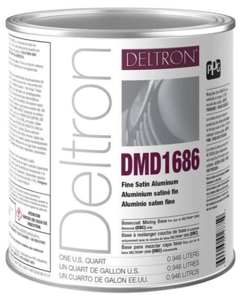 DMD1686 PPG Refinish Deltron NXT 1 Quart Fine Satin Aluminum