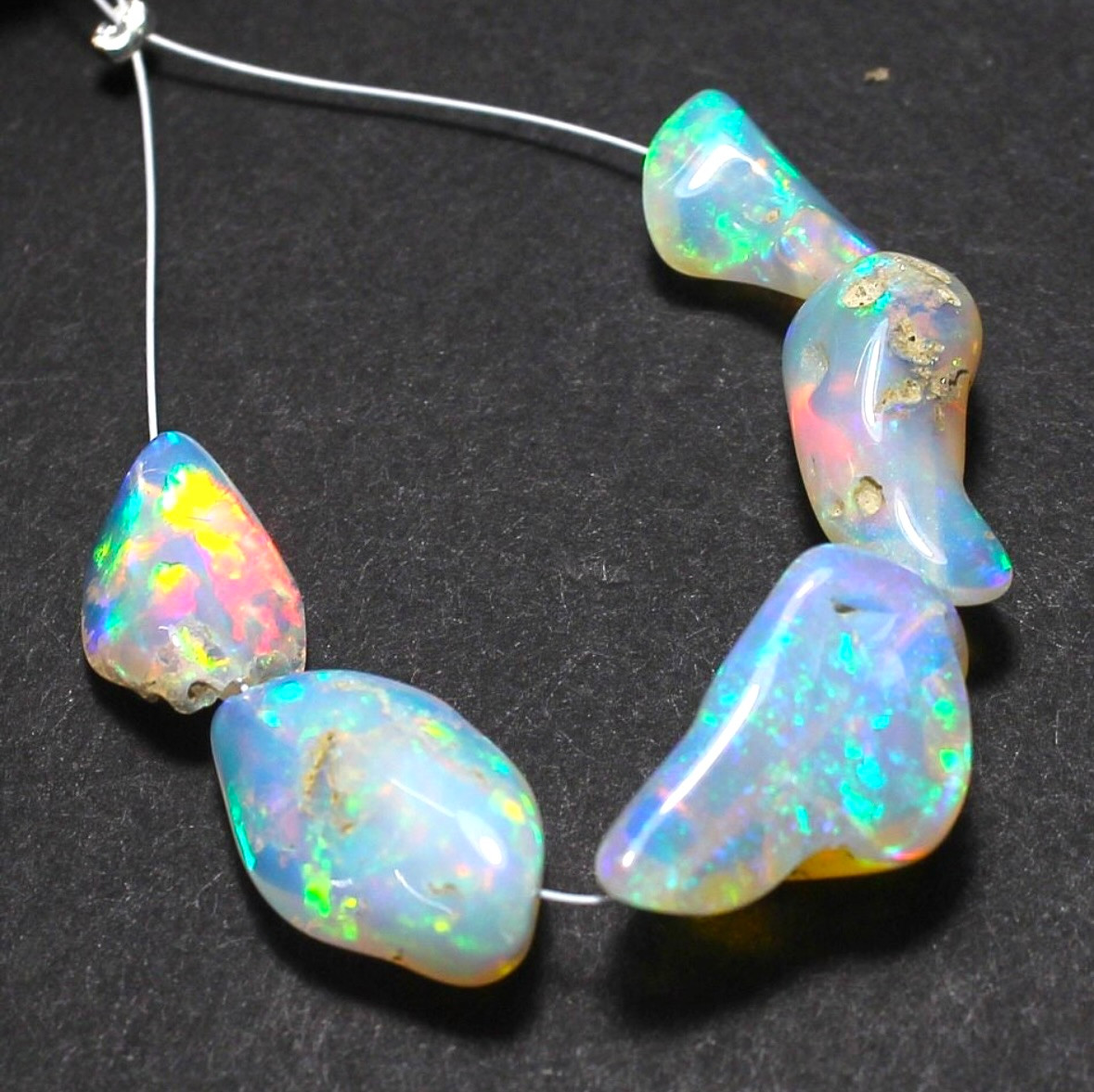 5 Pcs AAA Grade Natural Ethiopian Opal Polished Rough Opal Uncut Rough 8-18mm