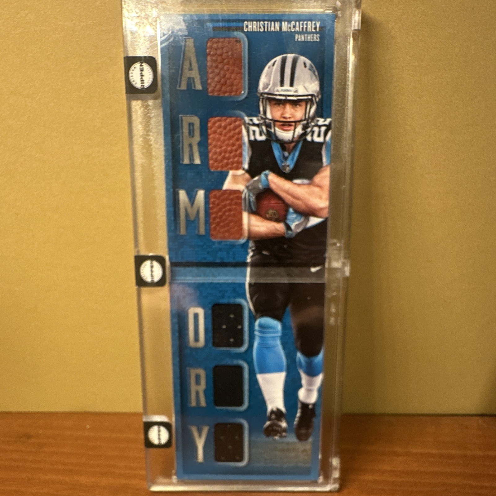 2017 Panini Preferred Armory Booklets Christian McCaffrey Panthers RC MEM #7 /99 2017 Panini Preferred Armory Booklets Christian McCaffrey Panthers RC MEM #7 /99
