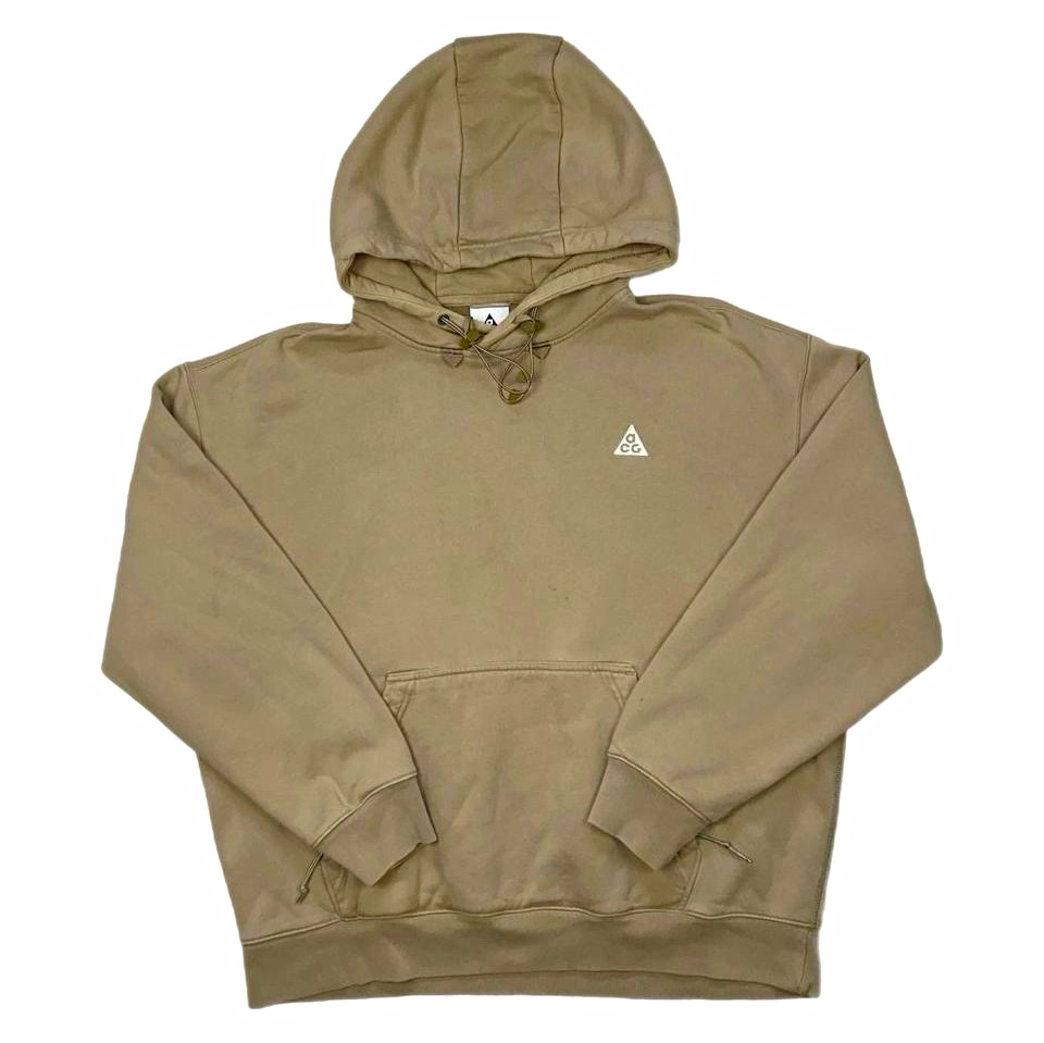 Nike ACG Men\'s Beige Pullover Hoodie Size L Regular