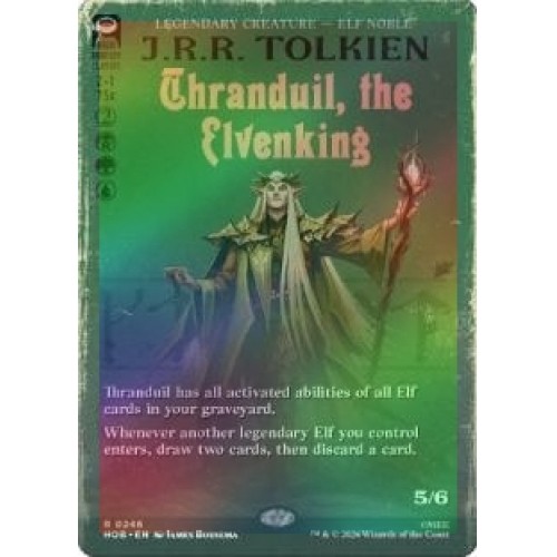 FOIL THRANDUIL, THE ELVENKING (BORDERLESS) (246) The Hobbit HOB Magic MTG CARD