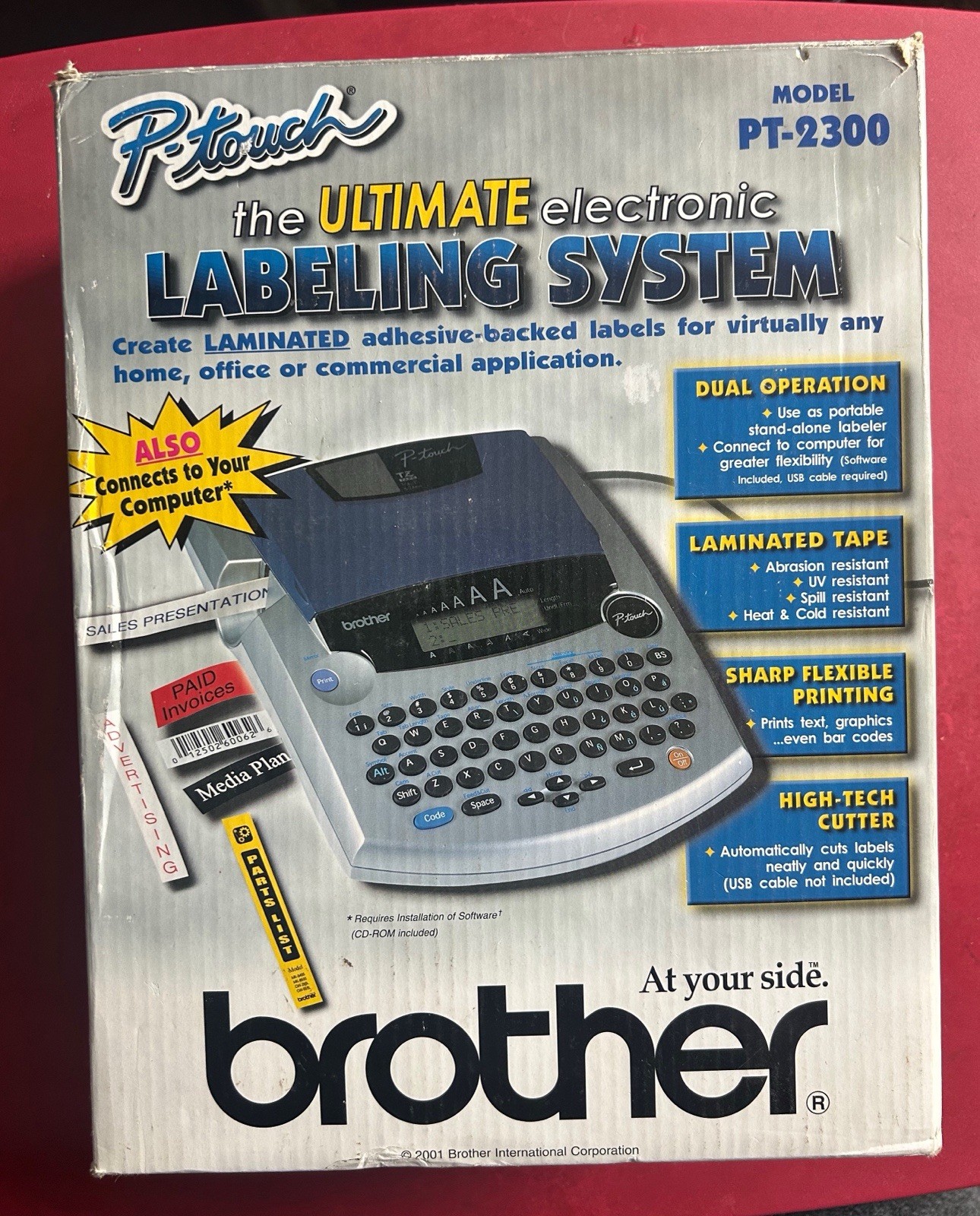 Brother P-Touch PT-2300 Electronic Labeling System Label Maker NEW NOS