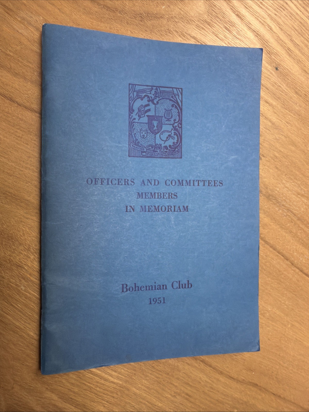 Bohemian Club Officers And Committees, Rules And Members List, 1951 Rare Book