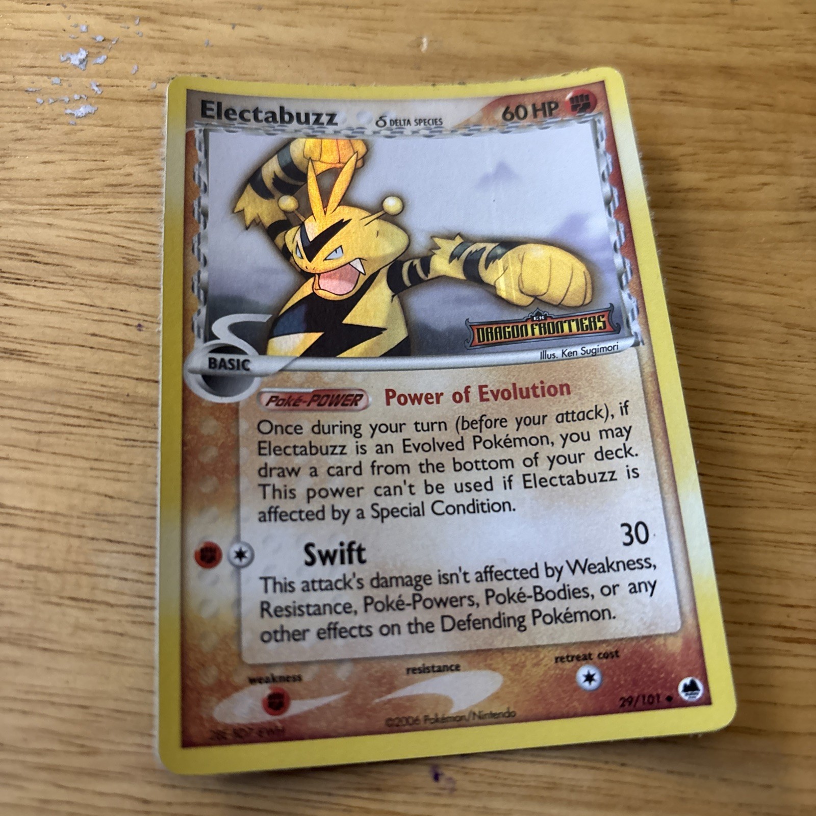 Electabuzz 29/101 UC Dragon Frontiers Pokemon holo