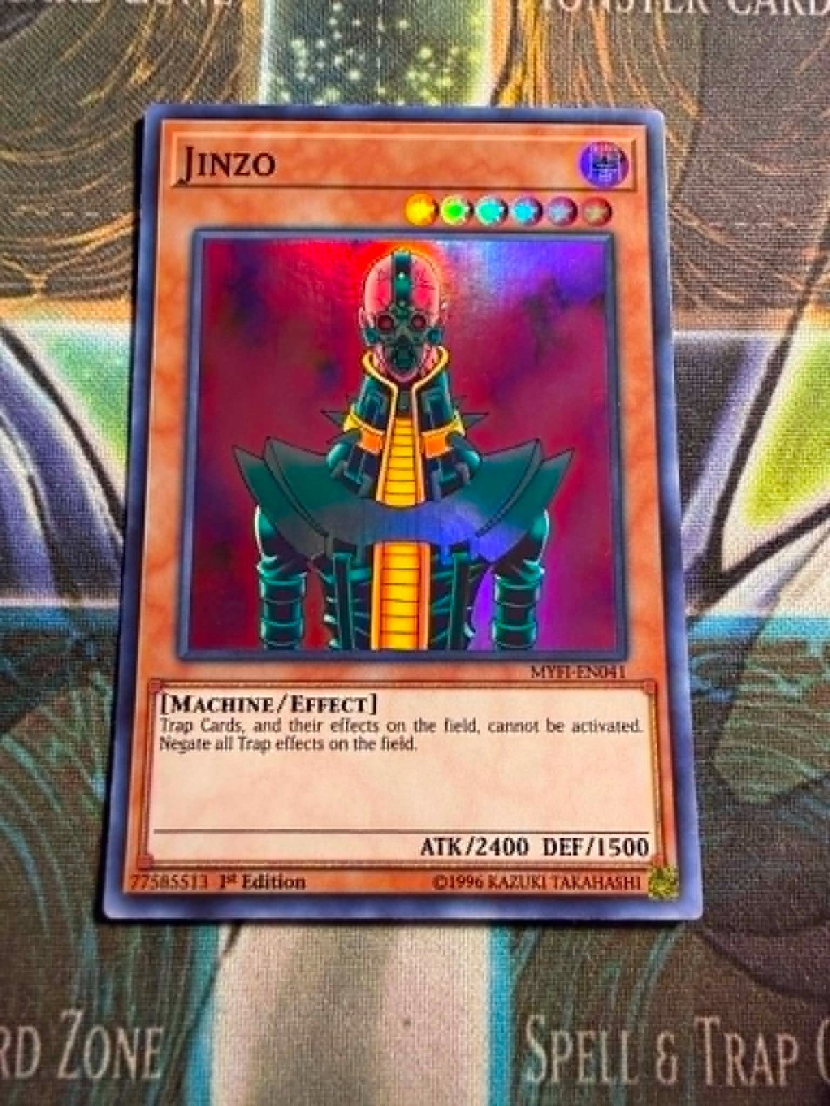*** JINZO *** 1ST EDITION SUPER RARE HOLOGRAPHIC MYFI-EN041 YUGIOH
