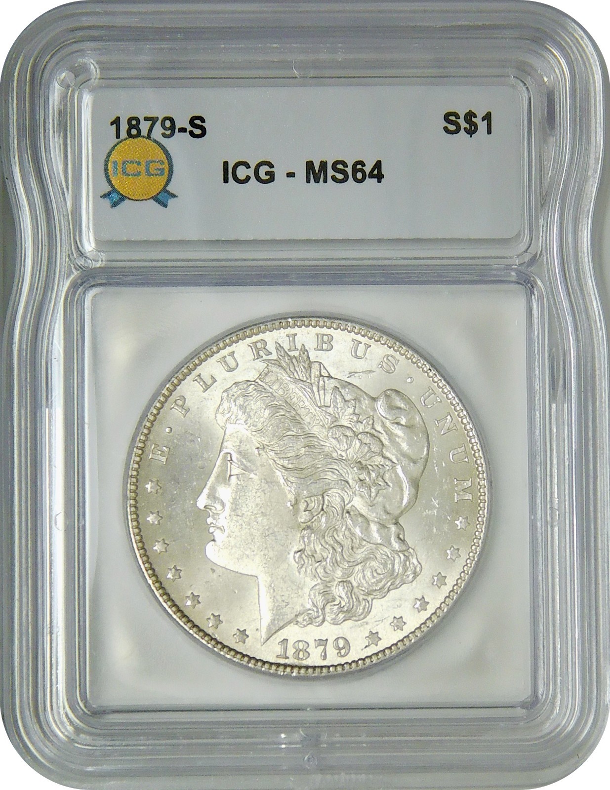 1879 S Reverse of 1879 Morgan Silver Dollar $1 ICG MS64 Choice Uncirculated