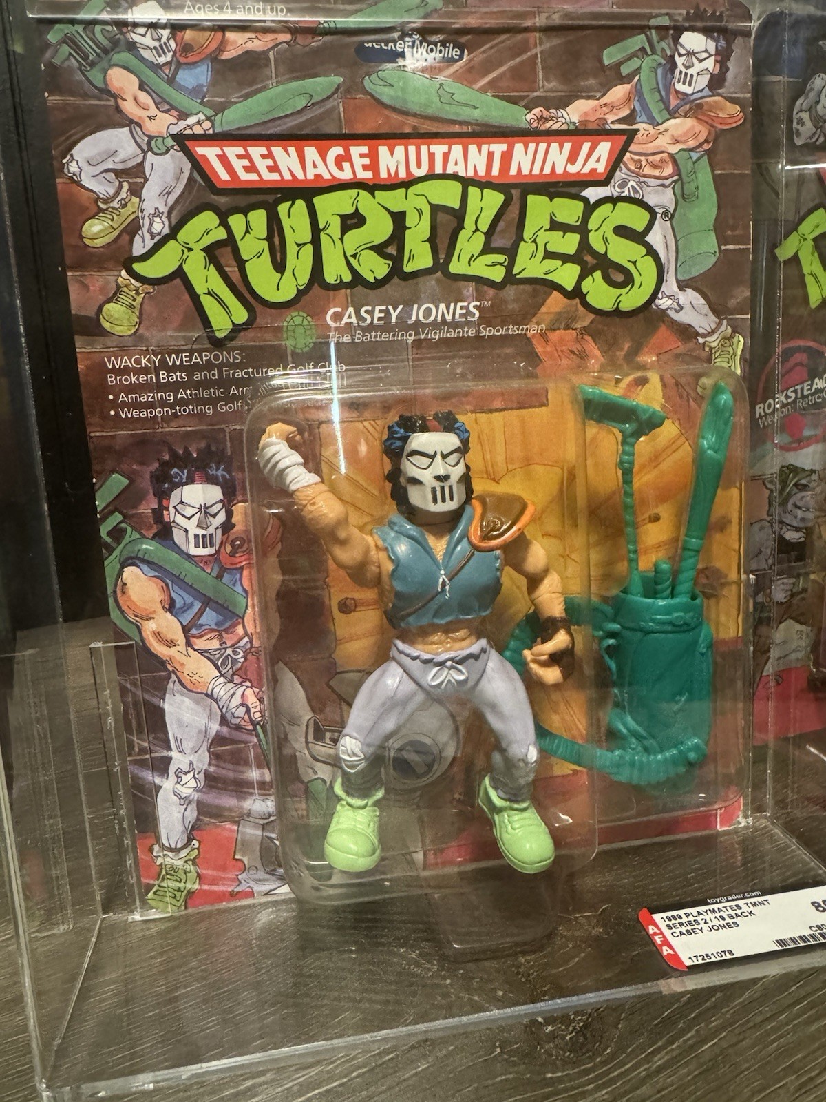 TMNT Playmates 1989 Casey Jones 19 Back AFA 80+ Graded TMNT Playmates 1989 Casey Jones 19 Back AFA 80+ Graded