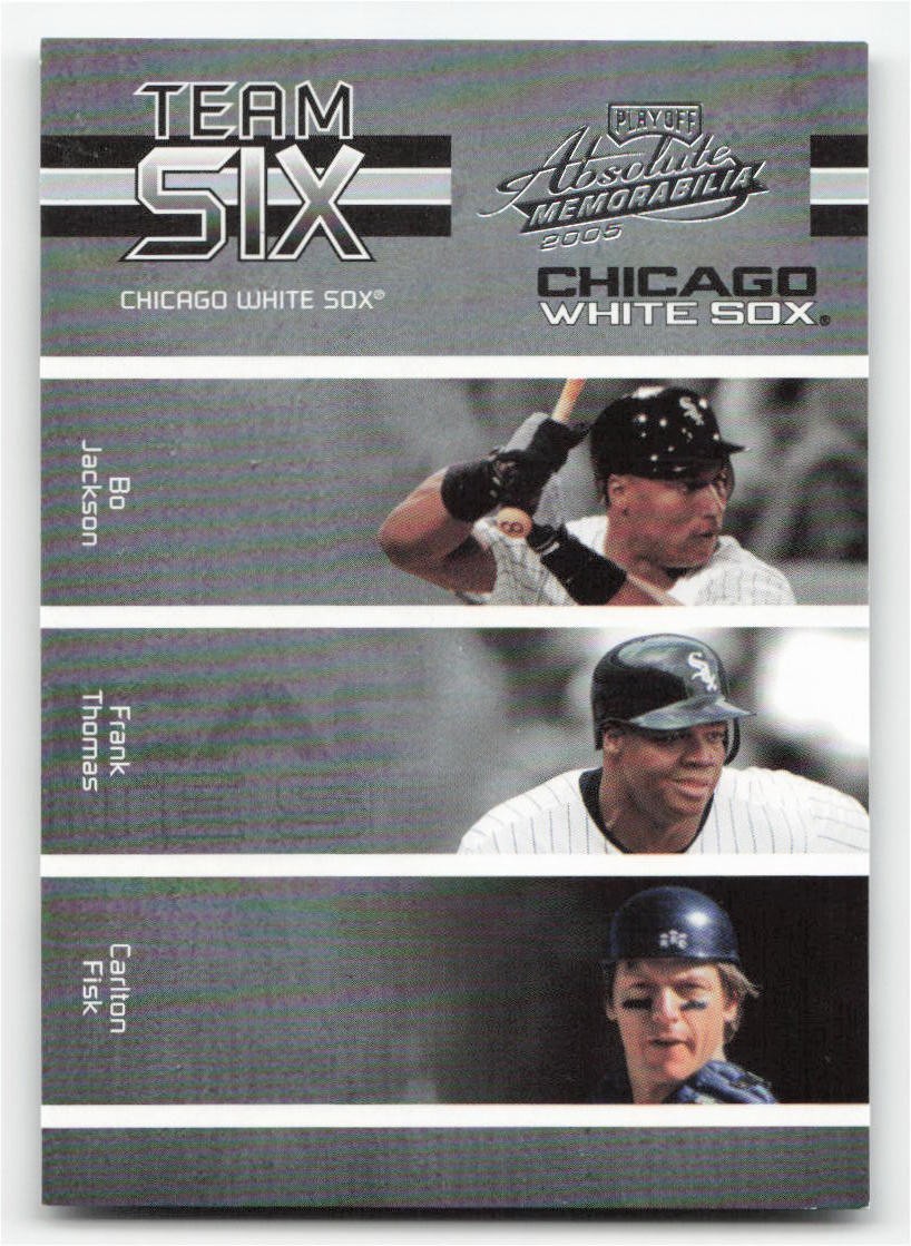2005 Absolute Bo Jackson Carlton Fisk Frank Thomas Sammy Sosa Wihelm Baines /100