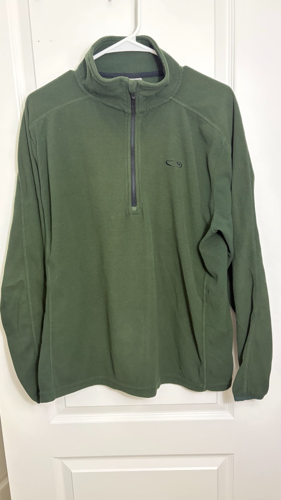 C9 by Champion Mens Large Olive Green Quarter Zip Fleece Pullover Athletic