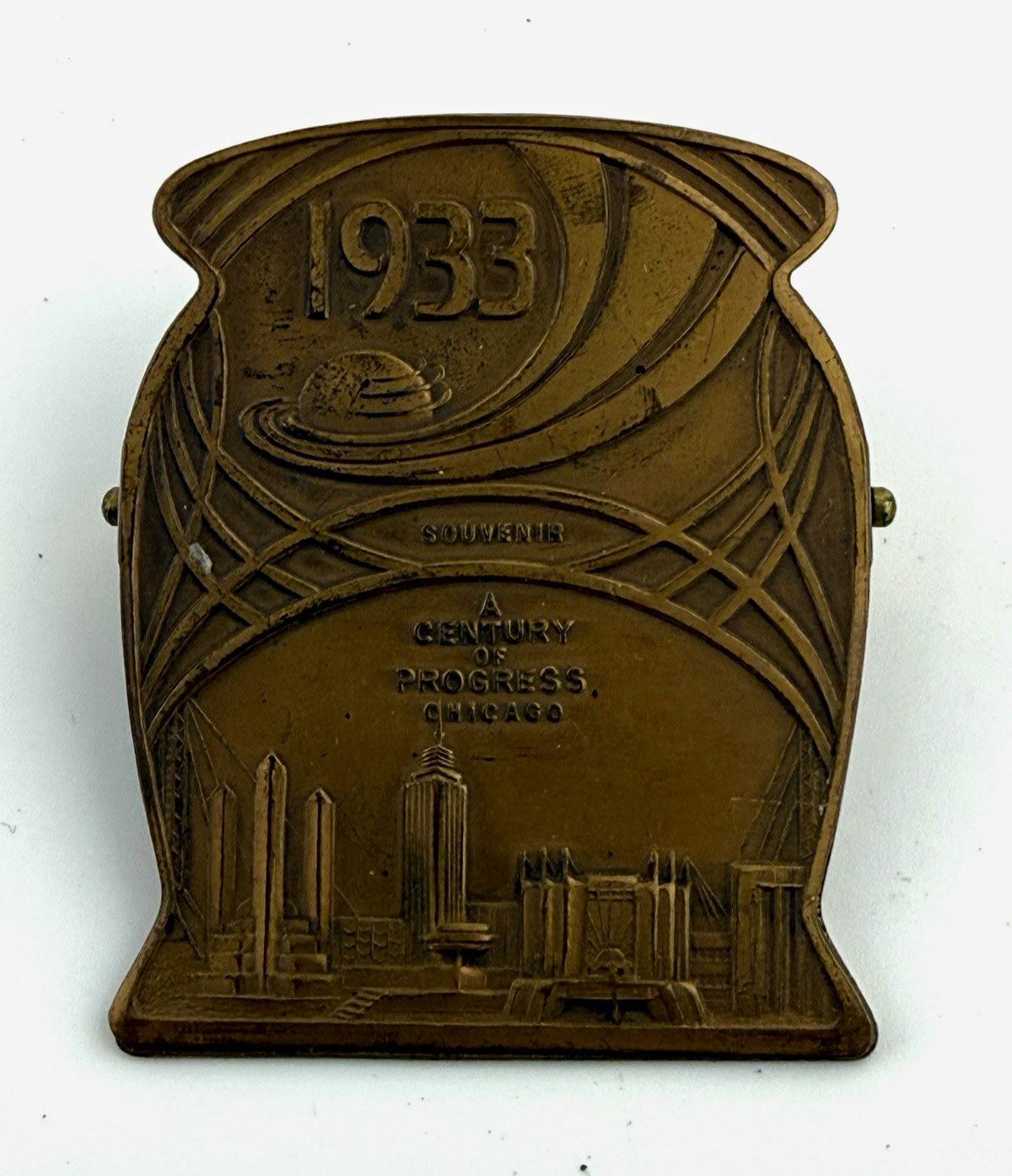 Vintage 1933 Chicago World's Fair Brass Paper Clip Vintage 1933 Chicago World's Fair Brass Paper Clip