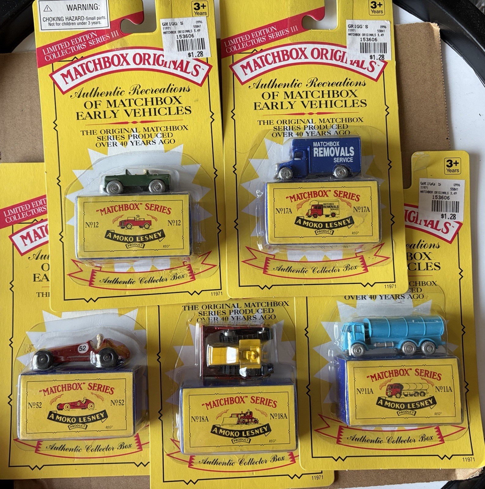 Set Of 5 Matchbox Originals~Limited Edition Series III~Mini “MOKO” Toy Vehicles Set Of 5 Matchbox Originals~Limited Edition Series III~Mini “MOKO” Toy Vehicles