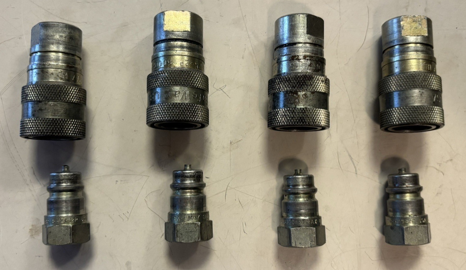(4) Simplicity Legacy XL Hydraulic Coupler Nose & Body 2173358SM 2173359SM (4) Simplicity Legacy XL Hydraulic Coupler Nose & Body 2173358SM 2173359SM