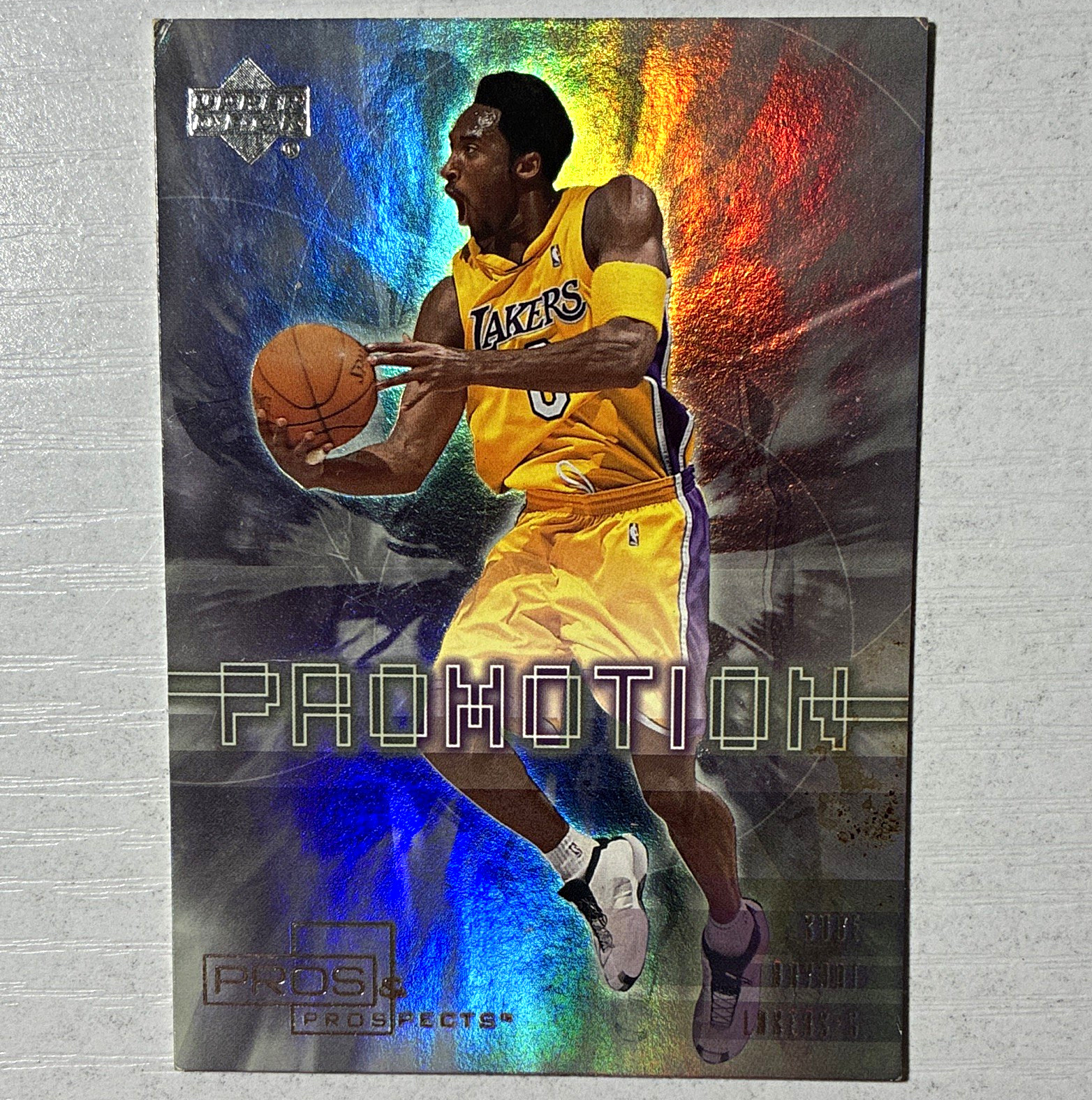 2001-02 Upper Deck Pros & Prospects Kobe Bryant Lakers Promotion *RAINBOW *HOLO*