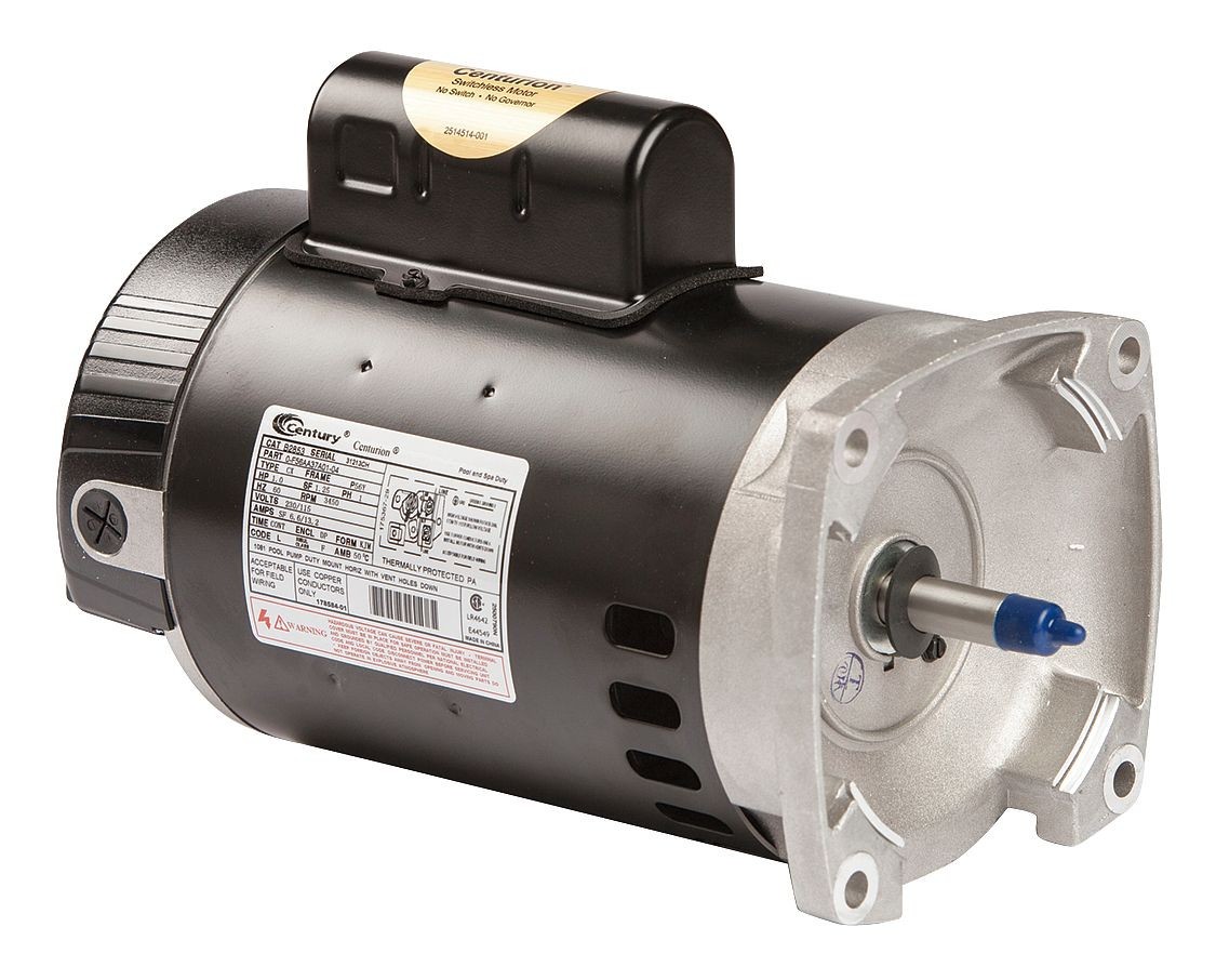 B2853V1 Century 1 hp 3450 RPM 56Y Frame 115/230V Square Flange Pool Motor