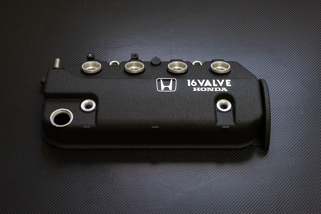 OEM HONDA 88-91 CIVIC CRX D15 D16 D SERIES VALVE COVER POWDERCOAT WRINKLE BLACK