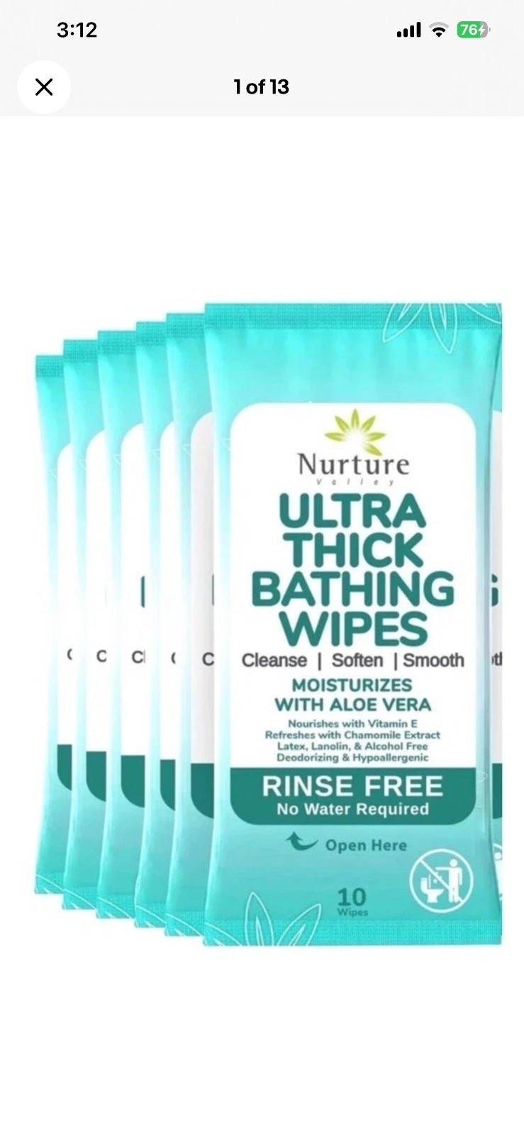 Nurture XL Ultra Thick Body Wipes for Adults w/Aloe - 60 Extra Large Disposable Nurture XL Ultra Thick Body Wipes for Adults w/Aloe - 60 Extra Large Disposable