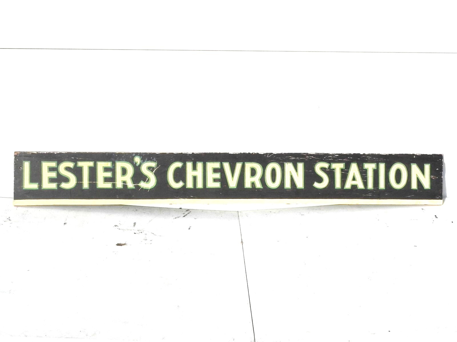 1930'S-1940'S-1950'S CHEVRON GAS SERVICE STATION HAND PAINTED ORIG SIGN 57