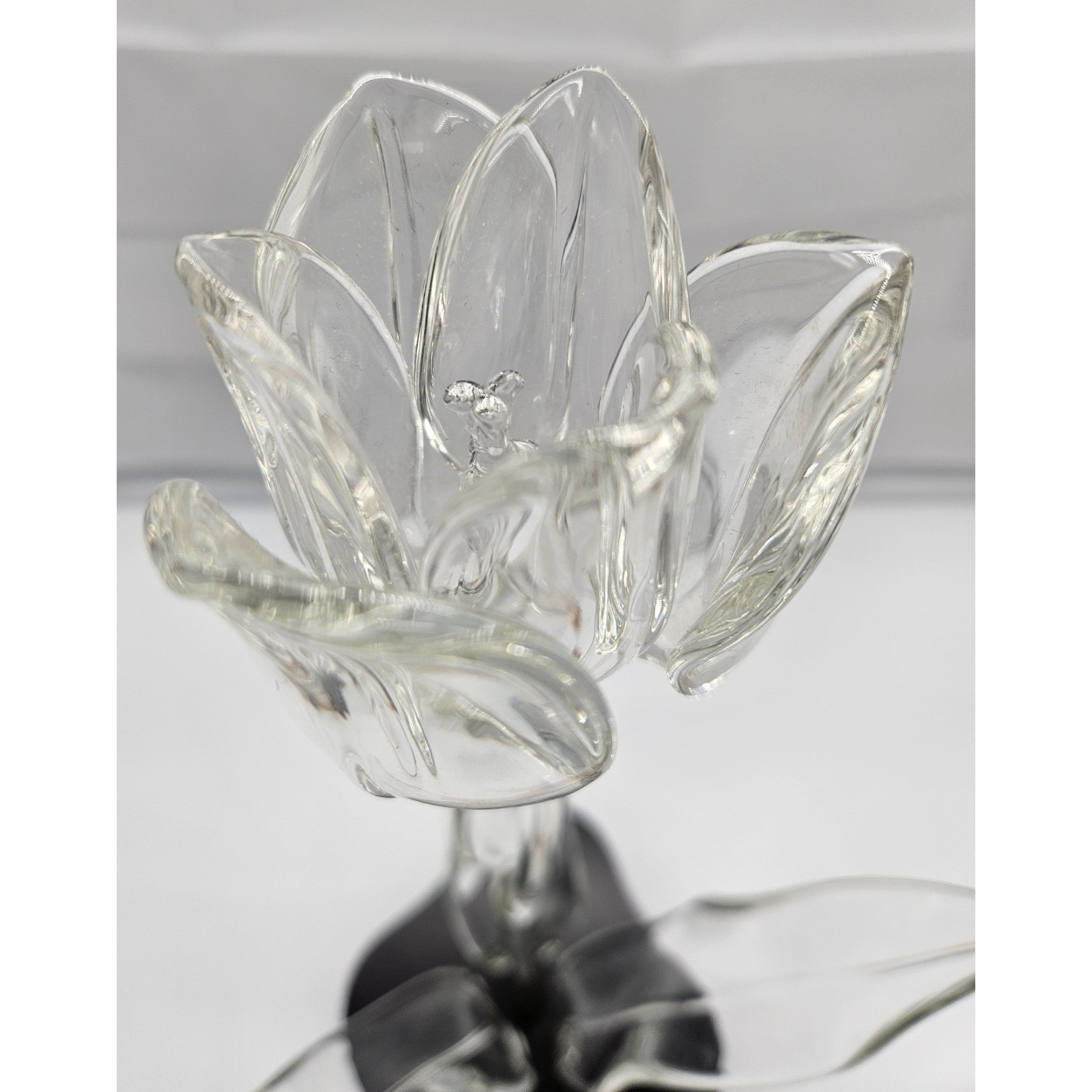 Vintage Hans Godo Frabel Studio Art Glass Tulip Flower Sculpture