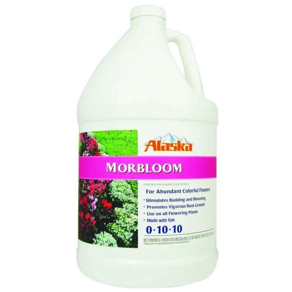 Alaska Morbloom 1 Gal Liquid Fertilizer 0-10-10 Flowering Plant Food Boost Alaska Morbloom 1 Gal Liquid Fertilizer 0-10-10 Flowering Plant Food Boost