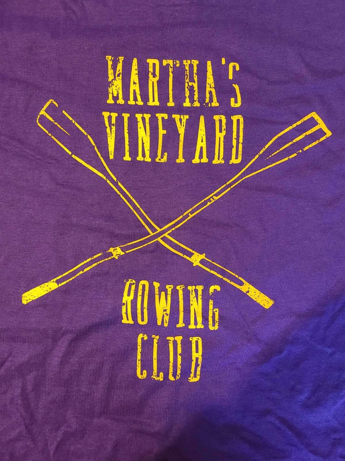  Martha\'s Vineyard Rowing Club Large Purple Screen Stars T-Shirt 
