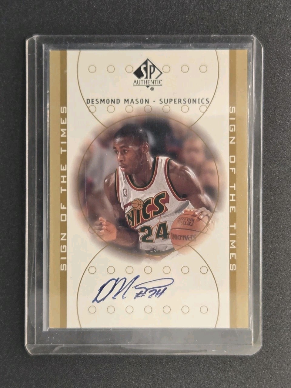 Upper Deck SP Authentic Desmond Mason Sign of the Times Auto #SOT-DM Supersonics Upper Deck SP Authentic Desmond Mason Sign of the Times Auto #SOT-DM Supersonics