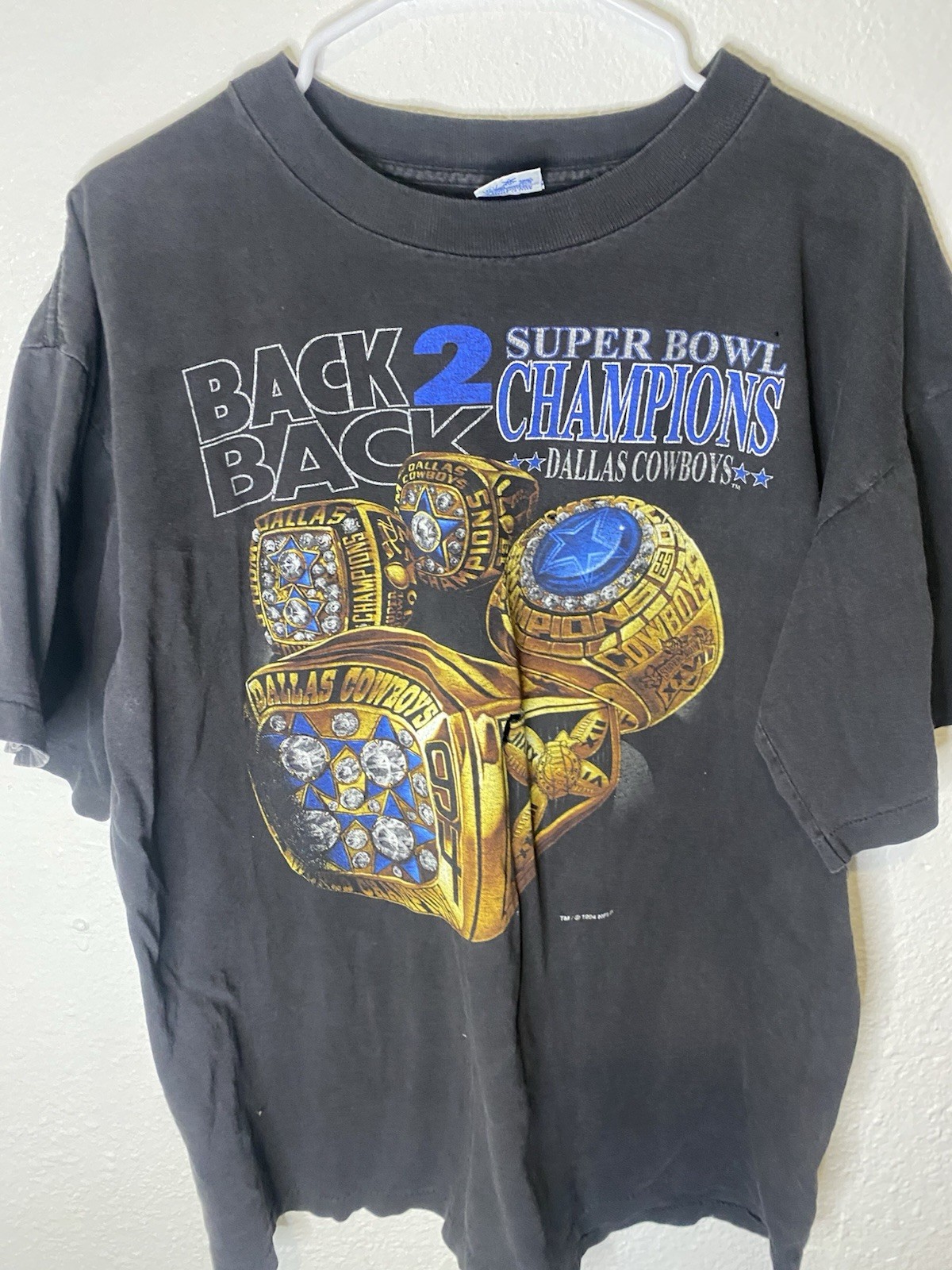 Vintage 90s 1994 Salem Dallas Cowboys Super Bowl Back 2 Back Champions Shirt