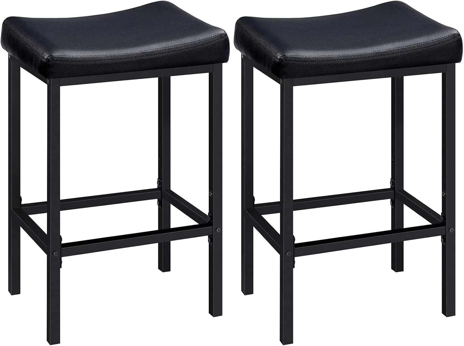 HOOBRO Bar Stools, Set of 2 Bar Chairs, Counter Height Stools, Saddle Barstools HOOBRO Bar Stools, Set of 2 Bar Chairs, Counter Height Stools, Saddle Barstools