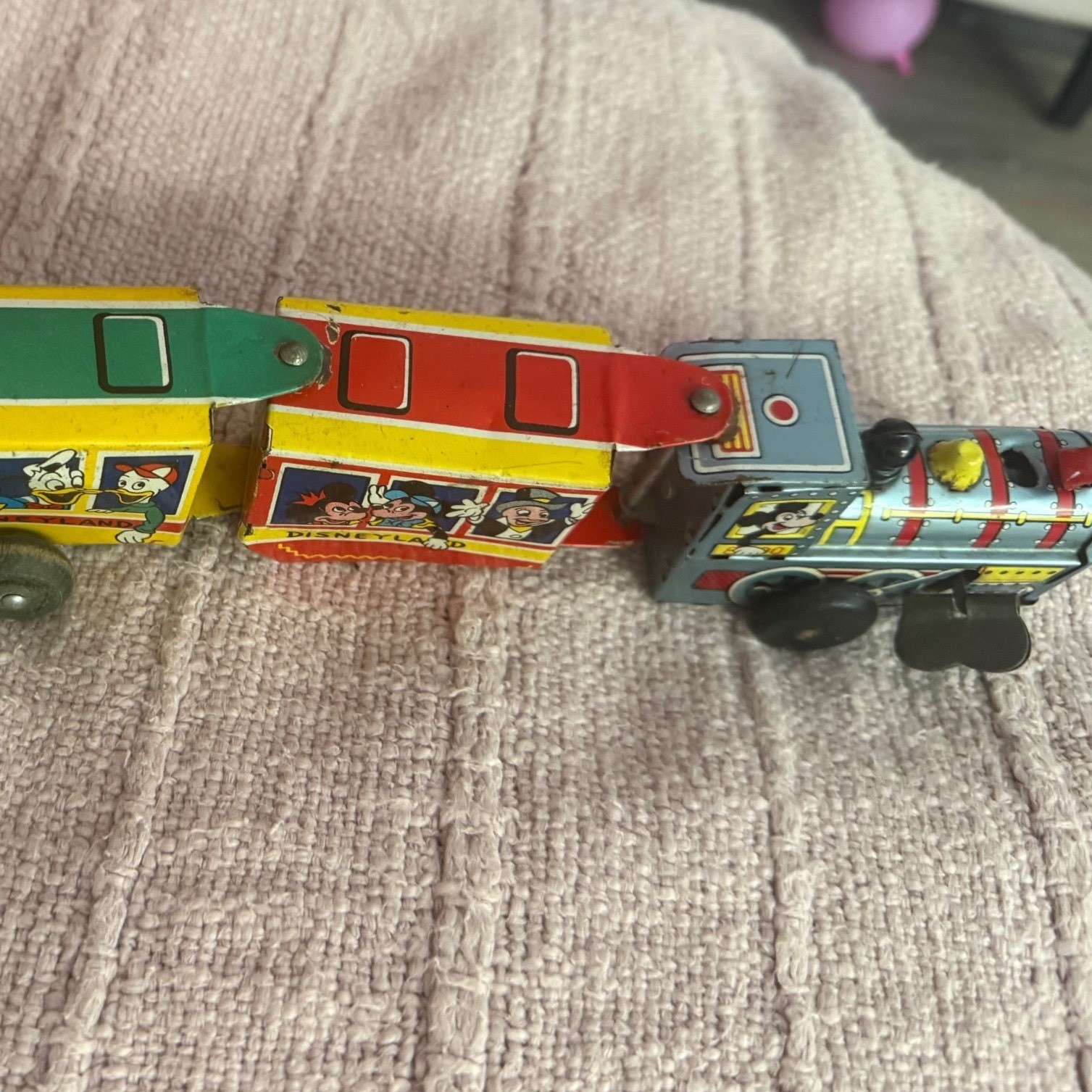 Rare Antique *Disneyland Tin Wind Up Train Mickey Mouse Donald Duck Toy Set Rare Antique *Disneyland Tin Wind Up Train Mickey Mouse Donald Duck Toy Set