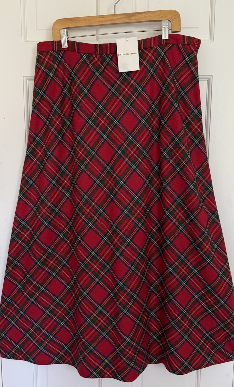 NEW Vintage Talbots ROYAL STEWART Tartan Plaid Wool Maxi Skirt size 18 USA Made NEW Vintage Talbots ROYAL STEWART Tartan Plaid Wool Maxi Skirt size 18 USA Made