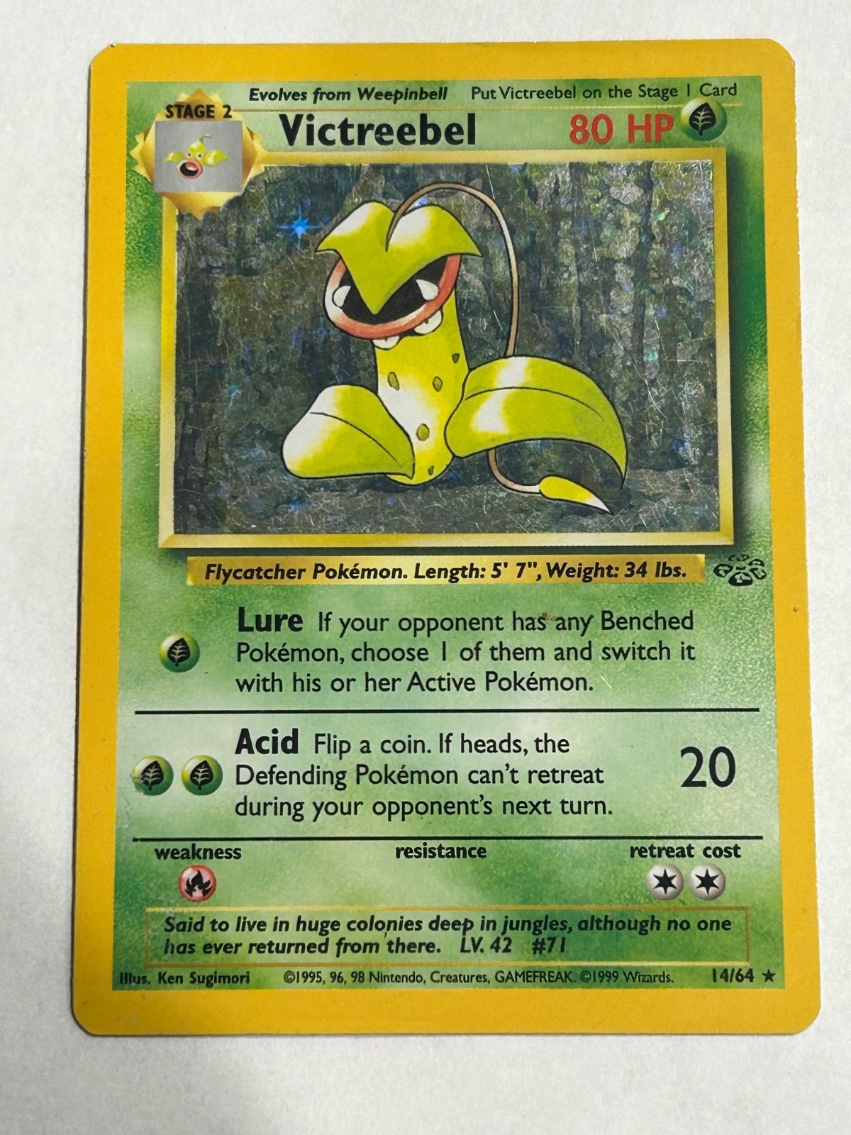 Victreebel 14/64 Jungle Holo HP Pokemon TCG Vintage