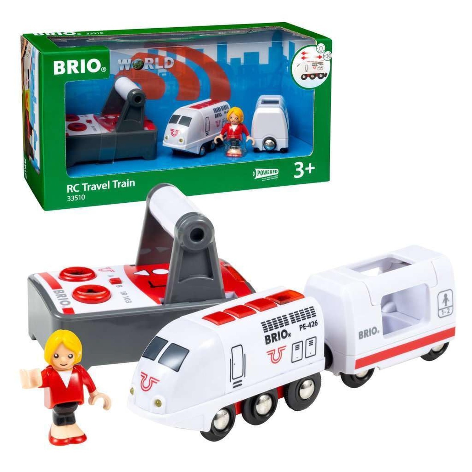 BRIO Remote Control Travel Train - Kids Toy with Light and Sound Features | B... BRIO Remote Control Travel Train - Kids Toy with Light and Sound Features | B...
