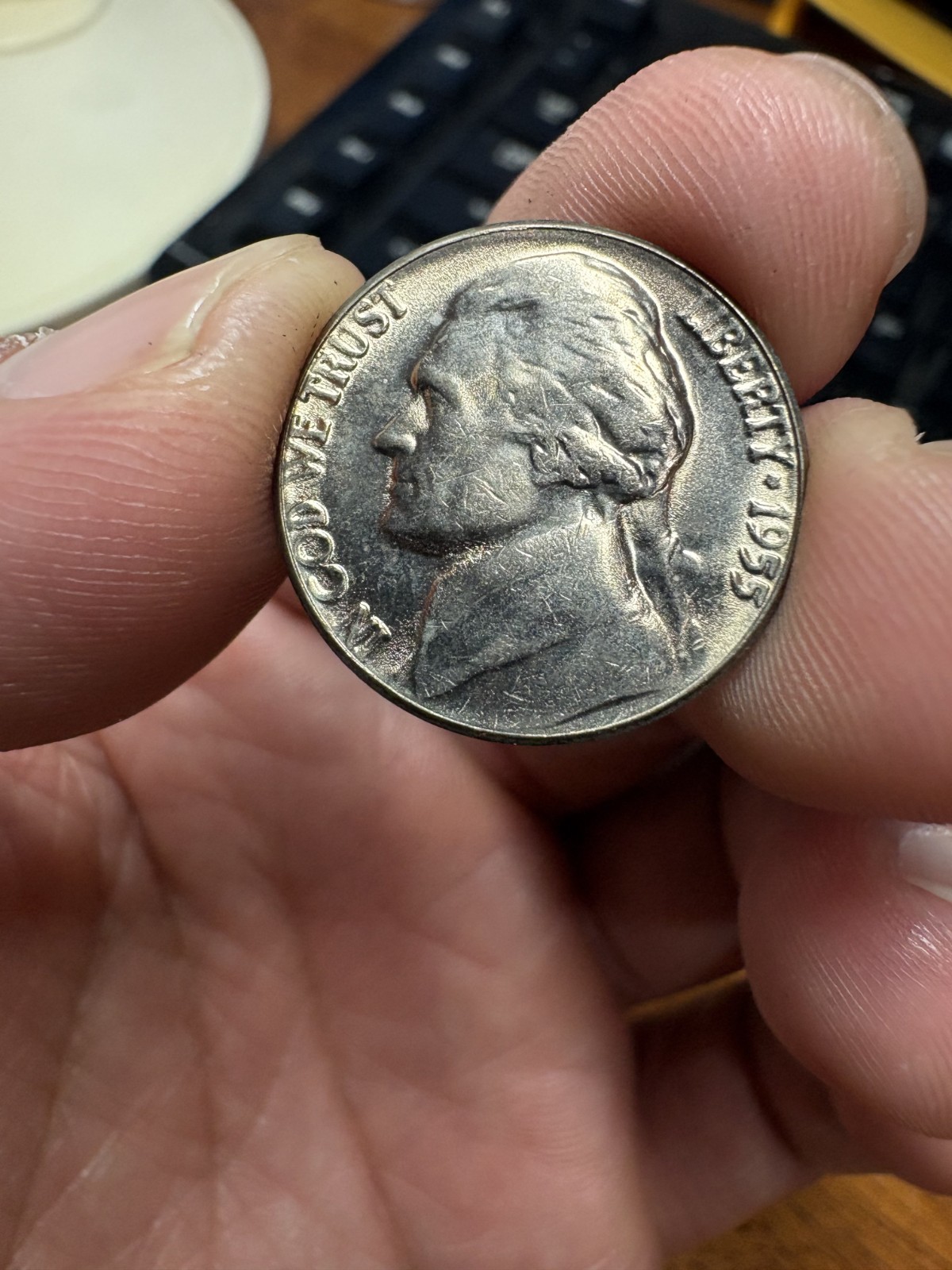 1955-P Jefferson Nickel - BU Key Date: 7,888,000 Minted 1955-P Jefferson Nickel - BU Key Date: 7,888,000 Minted