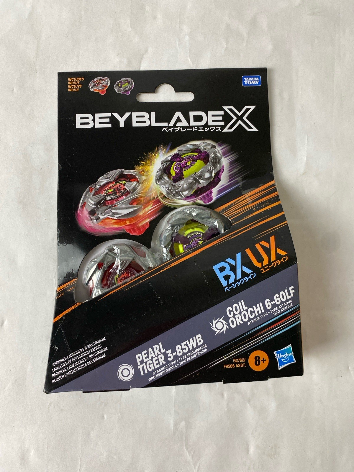 Beyblade X Coil Orochi 6-60 LF Pearl Tiger 3-85 WB Hasbro Double pack