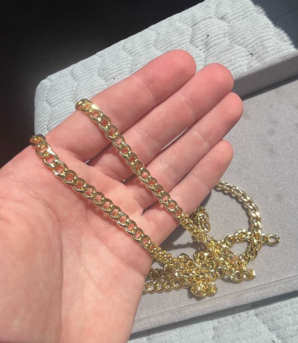 Genuine Solid 1/20 14K Yellow Gold Cuban Curb Chain Necklace6mm-NO TARIFF FOR US
