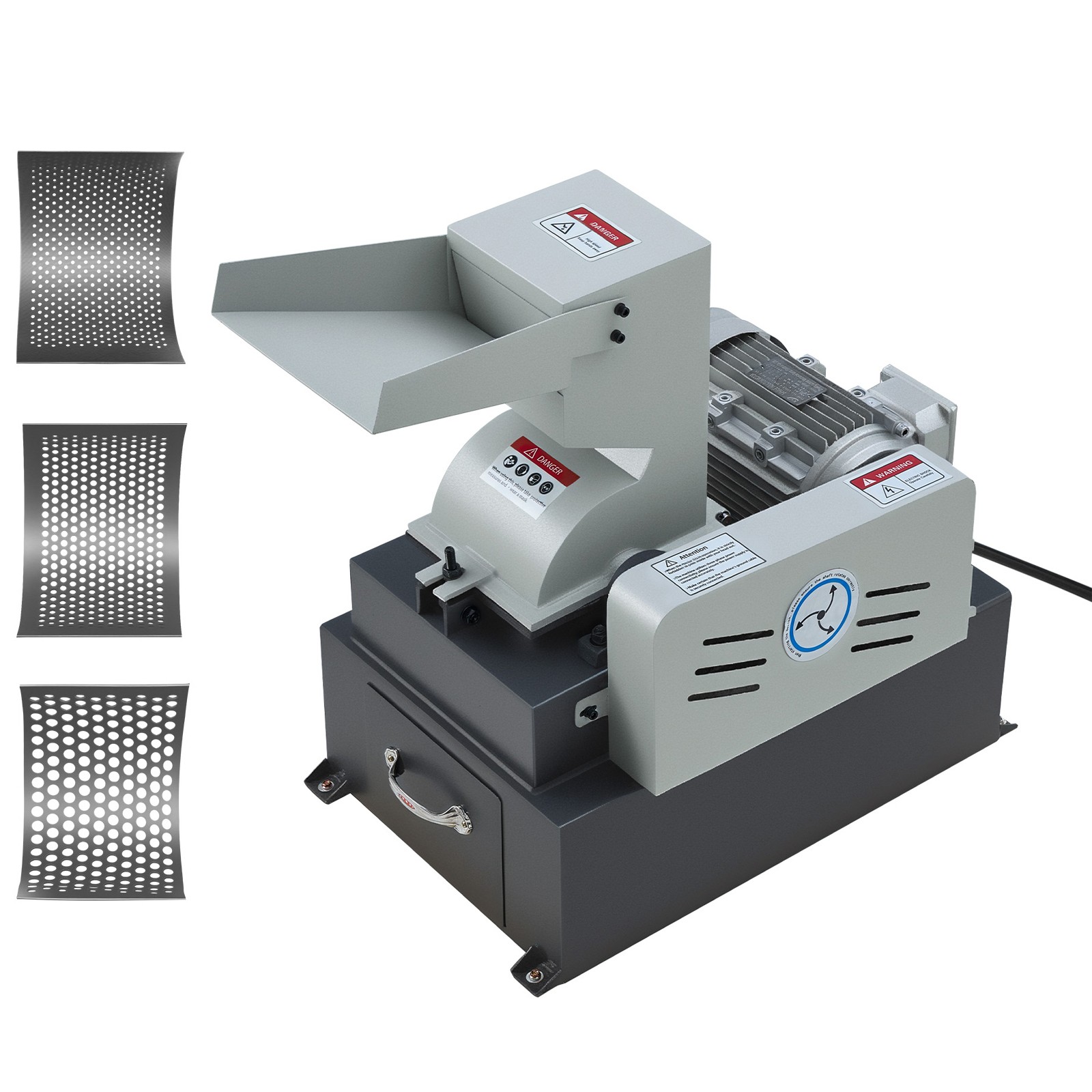 Uimoso 3KW Automatic Hammer Mill Crusher with 3 Interchangeable Screens 3/6/10mm