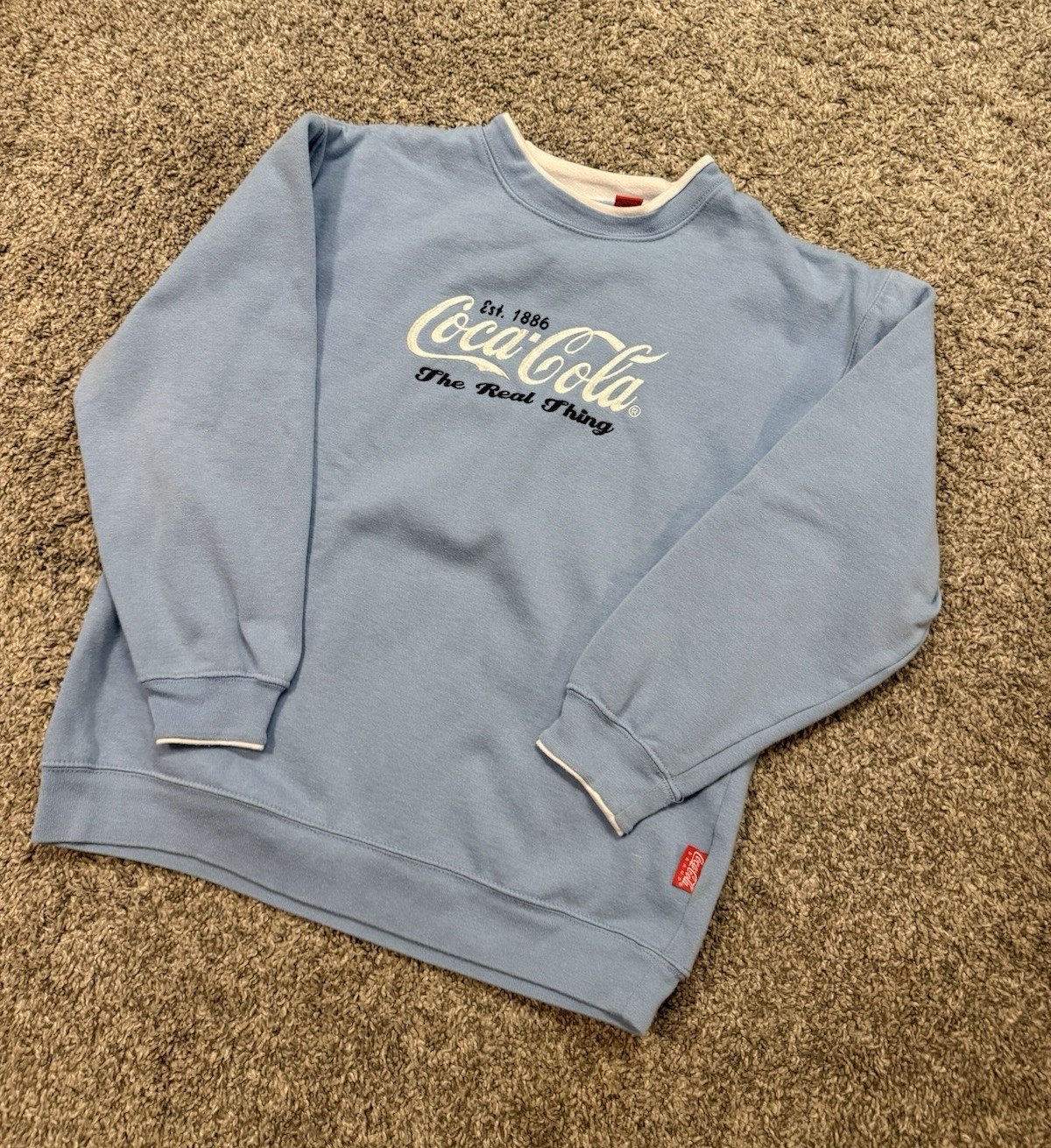 Vintage Coca-Cola Crewneck Pullover Sweatshirt Logo Vintage Coca-Cola Crewneck Pullover Sweatshirt Logo