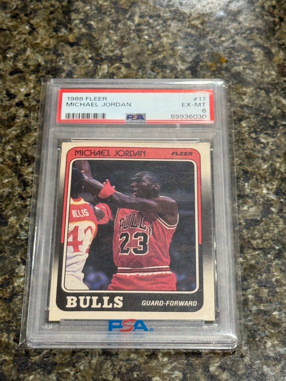 Michael Jordan 1988 88-89 fleer #17 Psa 6