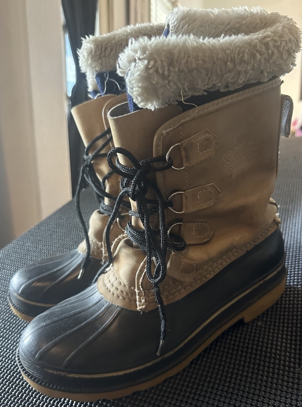 Kamik Canada Everest Duck Boots Womens Size 8 Winter Snow Lace Up Brown