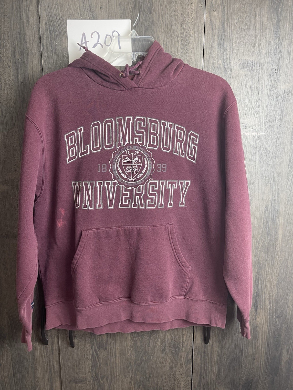 Vintage Jansport Bloomsburg University  Alumni Hoodie Size Large maroon