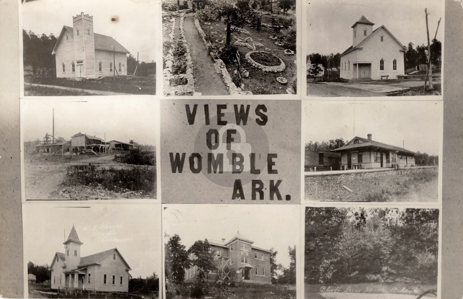 Views of Womble AR Arkansas 1920 RPPC Photo Postcard COPY