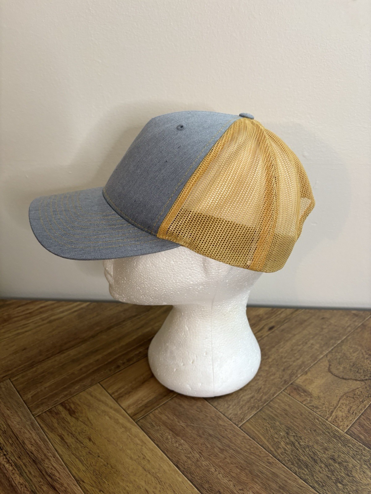 Richardson 112FP Classic Trucker Cap 5 Panel Hat Yellow Grey Mens Womens 126 L6