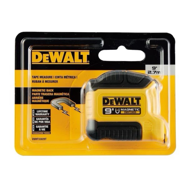 DEWALT 9 Ft. X 1/2 Inch - 2 Pack - Pocket Tape Measure with Magnetic Back DEWALT 9 Ft. X 1/2 Inch - 2 Pack - Pocket Tape Measure with Magnetic Back