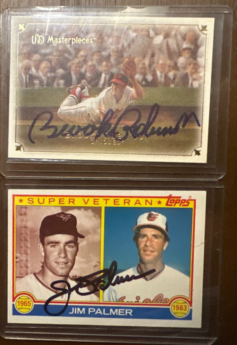 ORIOLES Brooks Robinson AND Jim Palmer Sgned in Person Autographs. Great Value