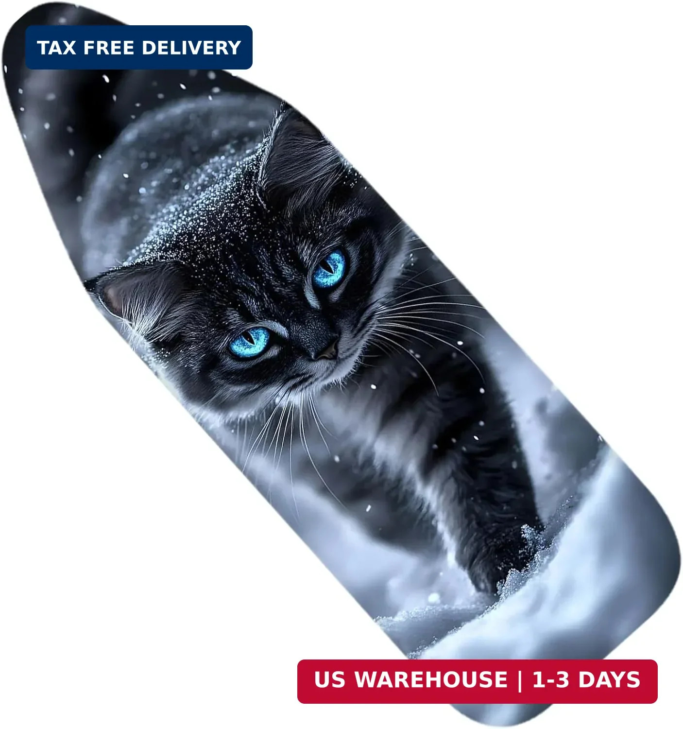 Nuxovilar Snowy Black Cat with Blue Eyes Ironing Board Cover, 15 * 54inch, Fits 